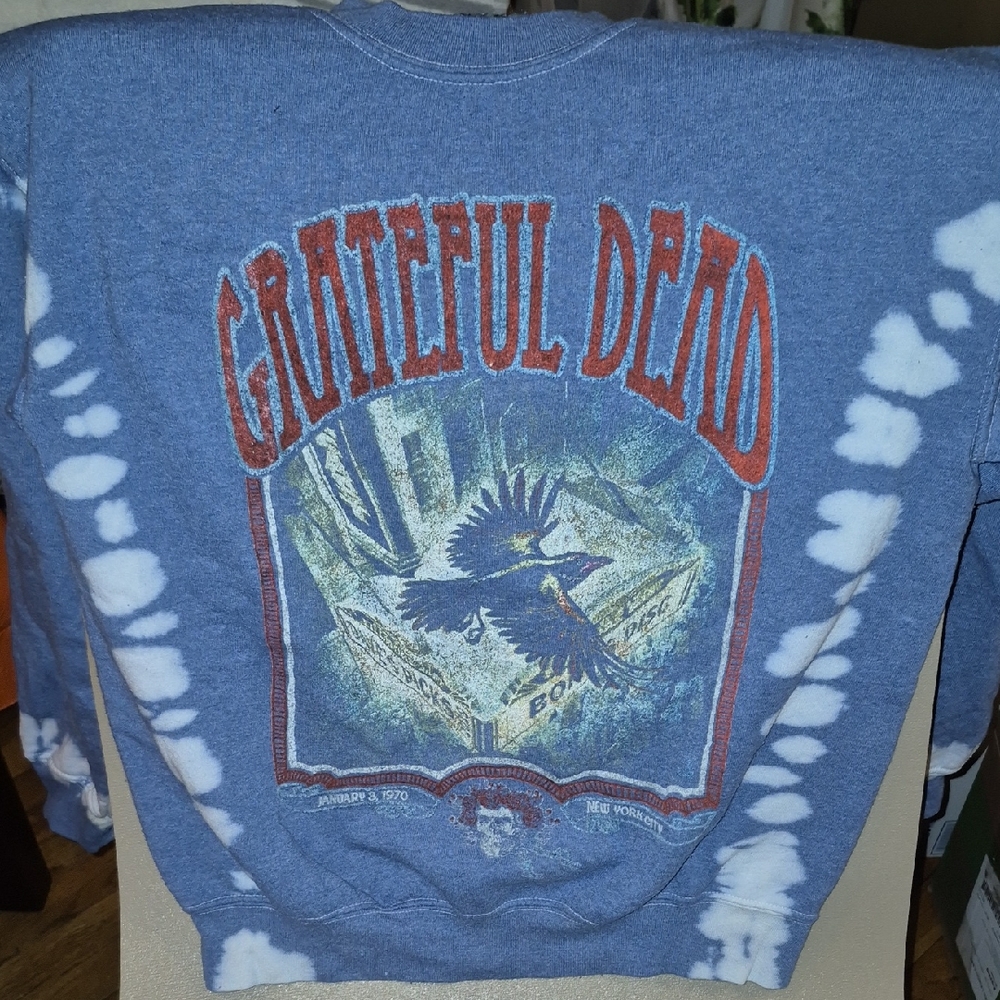 Grateful Dead Blue Tie-Dye Kids Sweatshirt